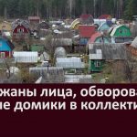 Задержаны лица обворовавшие дачные домики в коллективных садах