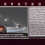 В Башкирии прогнозируется ухудшение видимости на дорогах из за снега и тумана
