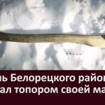 Житель Белорецкого района угрожал топором своей матери