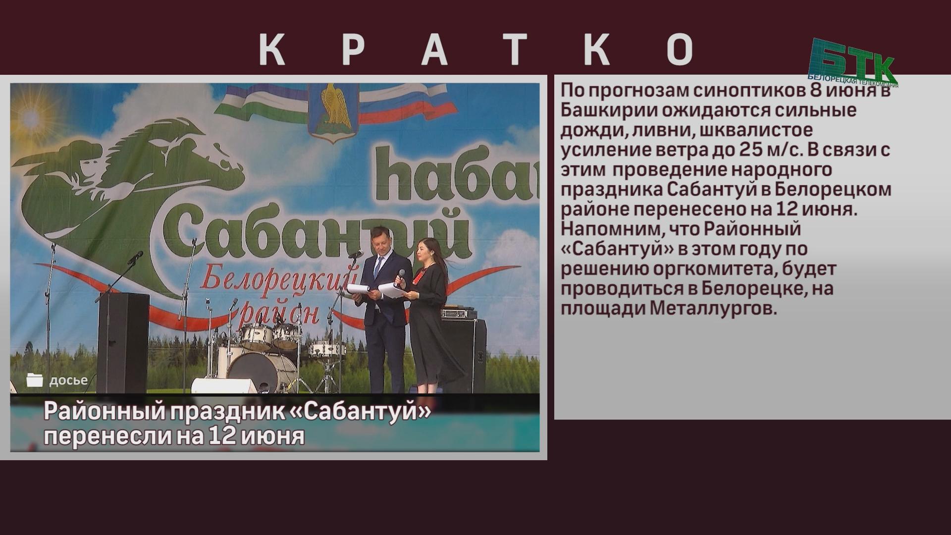 Районный праздник «Сабантуй» перенесли на 12 июня - Новости Белорецка на  русском языке - Белорецкая телекомпания